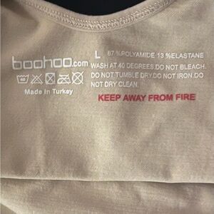 Boohoo  Soft tan Bodysuit shapewear L